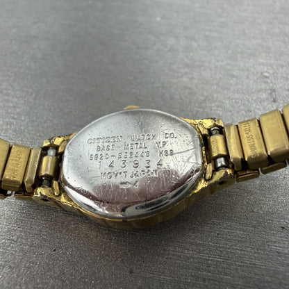 Citizen Watch Women 17mm Champagne Dial Gold Tone 5920S62446 New Battery9
