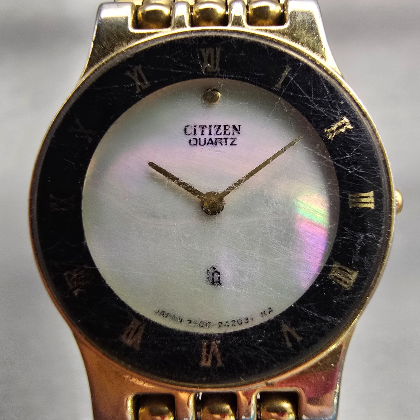 Citizen CQ Watch Women 21mm MOP Dial Two Tone Round 2200-229207 New Battery VTG1