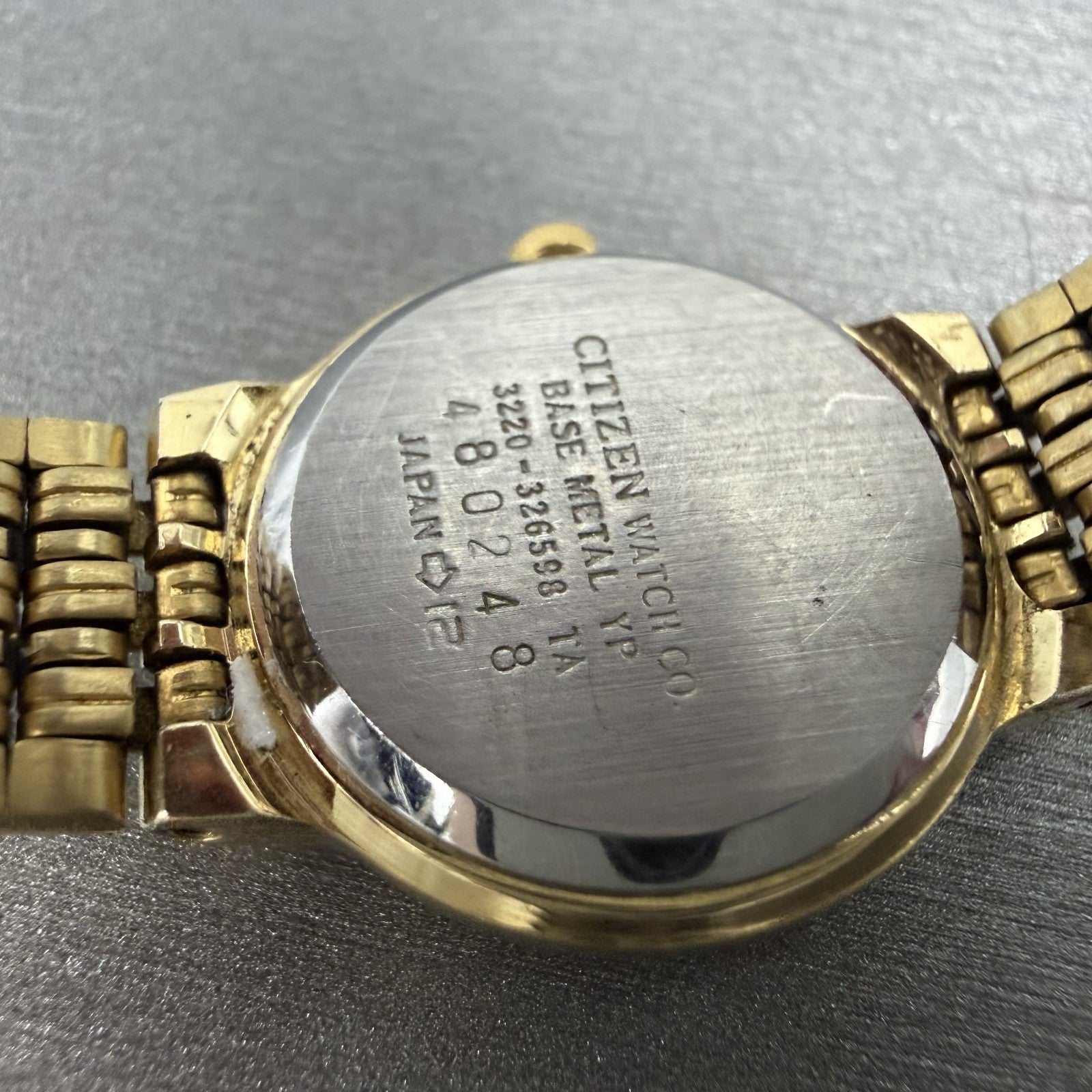 Citizen Watch Women 22mm White Dial Gold Tone Round 3220-326598 New Battery9