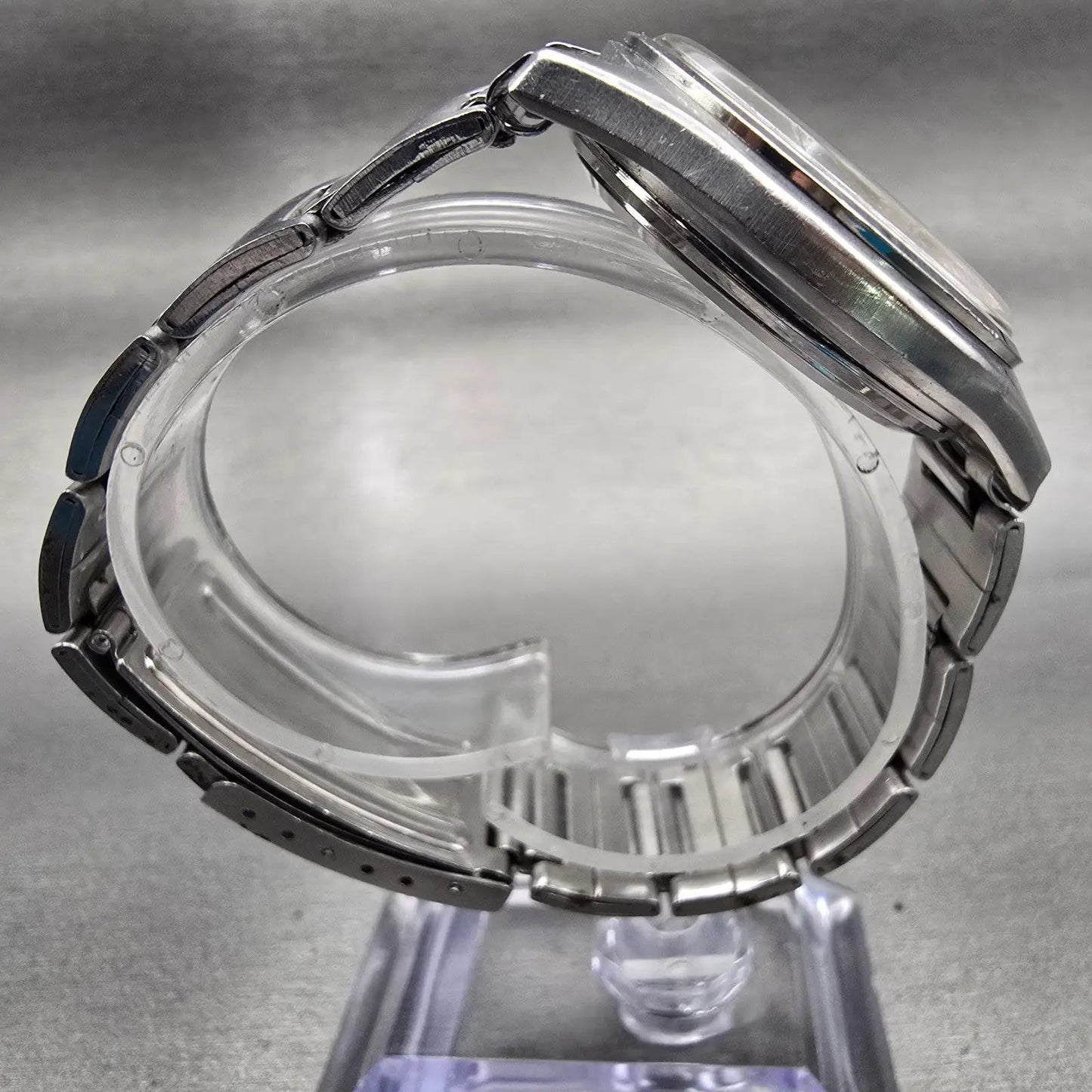 Seiko Type II Watch Men 36mm Silver Dial Silver Tone Daydate 7546-7010 New Batt8