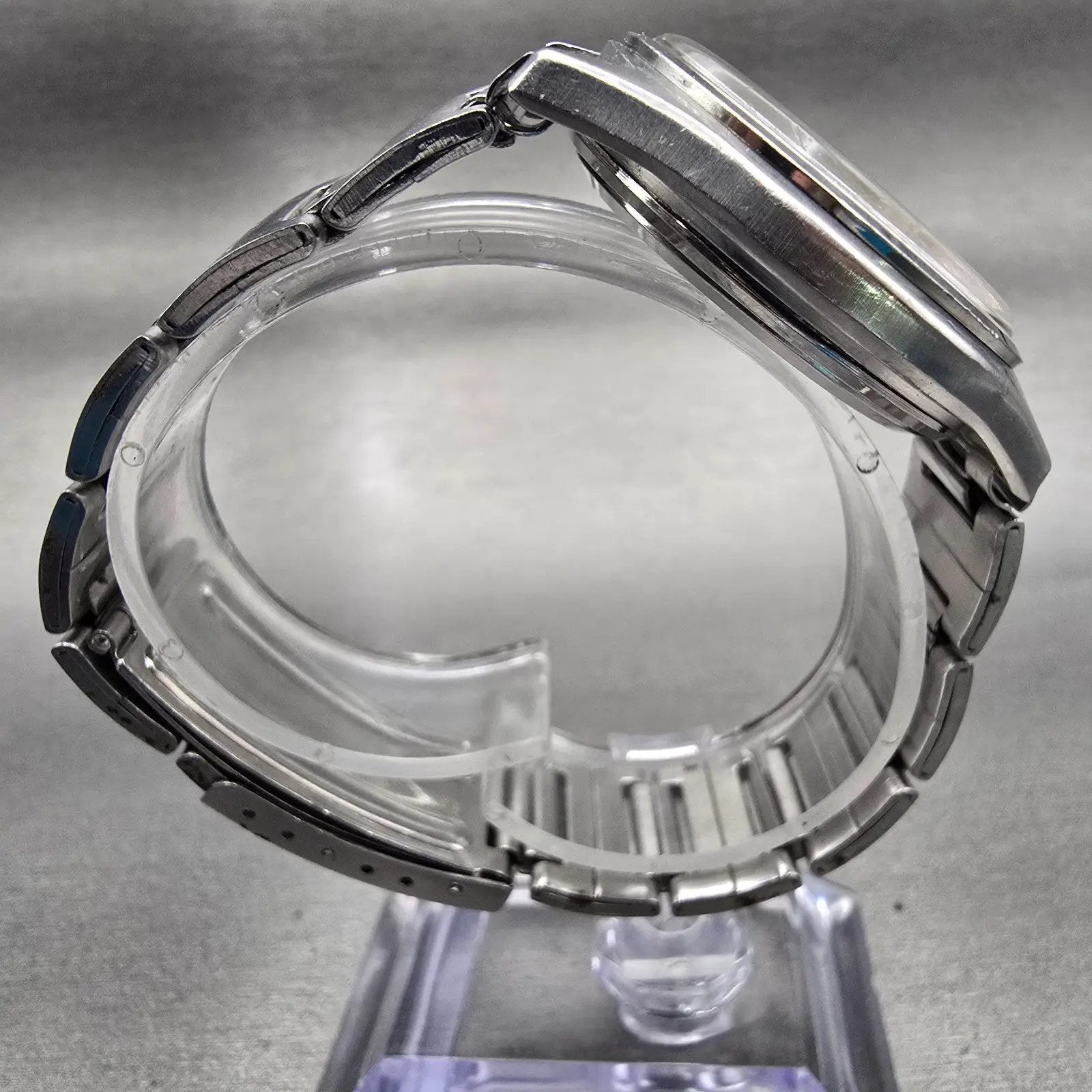 Seiko Type II Watch Men 36mm Silver Dial Silver Tone Daydate 7546-7010 New Batt8
