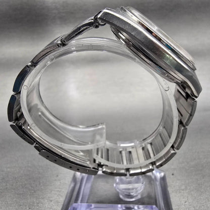 Seiko Type II Watch Men 36mm Silver Dial Silver Tone Daydate 7546-7010 New Batt8