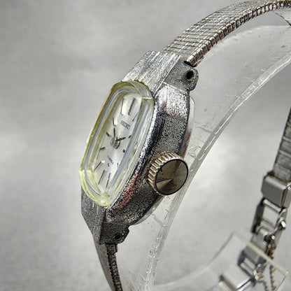 Seiko Watch Women 15mm Silver Dial Silver Tone Manual Round 113360 Runs2