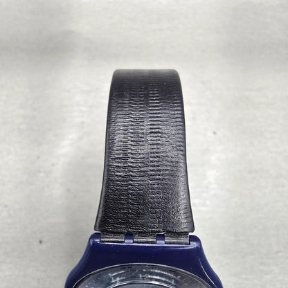 Swatch Skin Thinsider Watch Men Blue Dial Blue Case Round SFN102 New Battery4