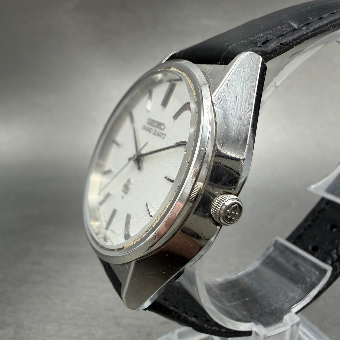 Seiko Grand Quartz Watch Men 38mm Silver Dial Silver Tone Round 4840-8041 NewBat2