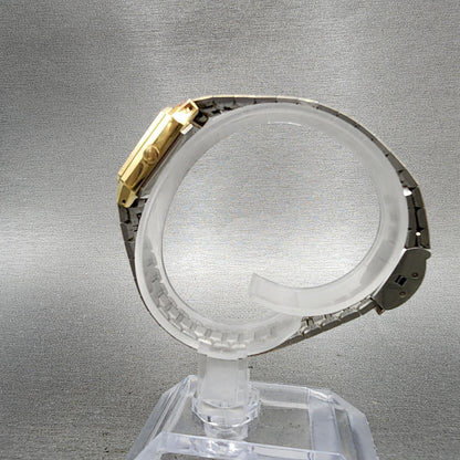 Seiko Tank Watch Women 20mm Champagne Dial Gold Tone 14285089 New Battery6