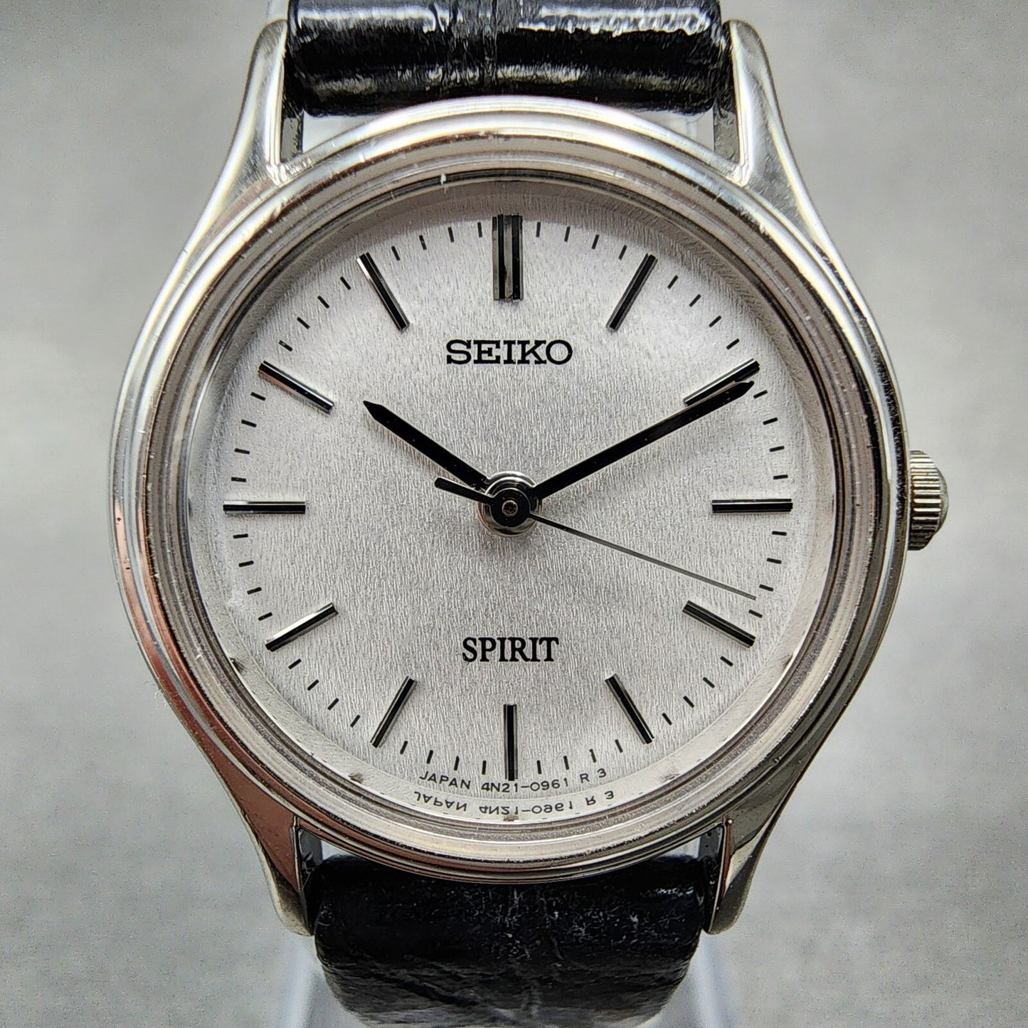 Seiko Spirt Watch Women 24mm White Dial Silver Tone Round 4n210450 New Battery1