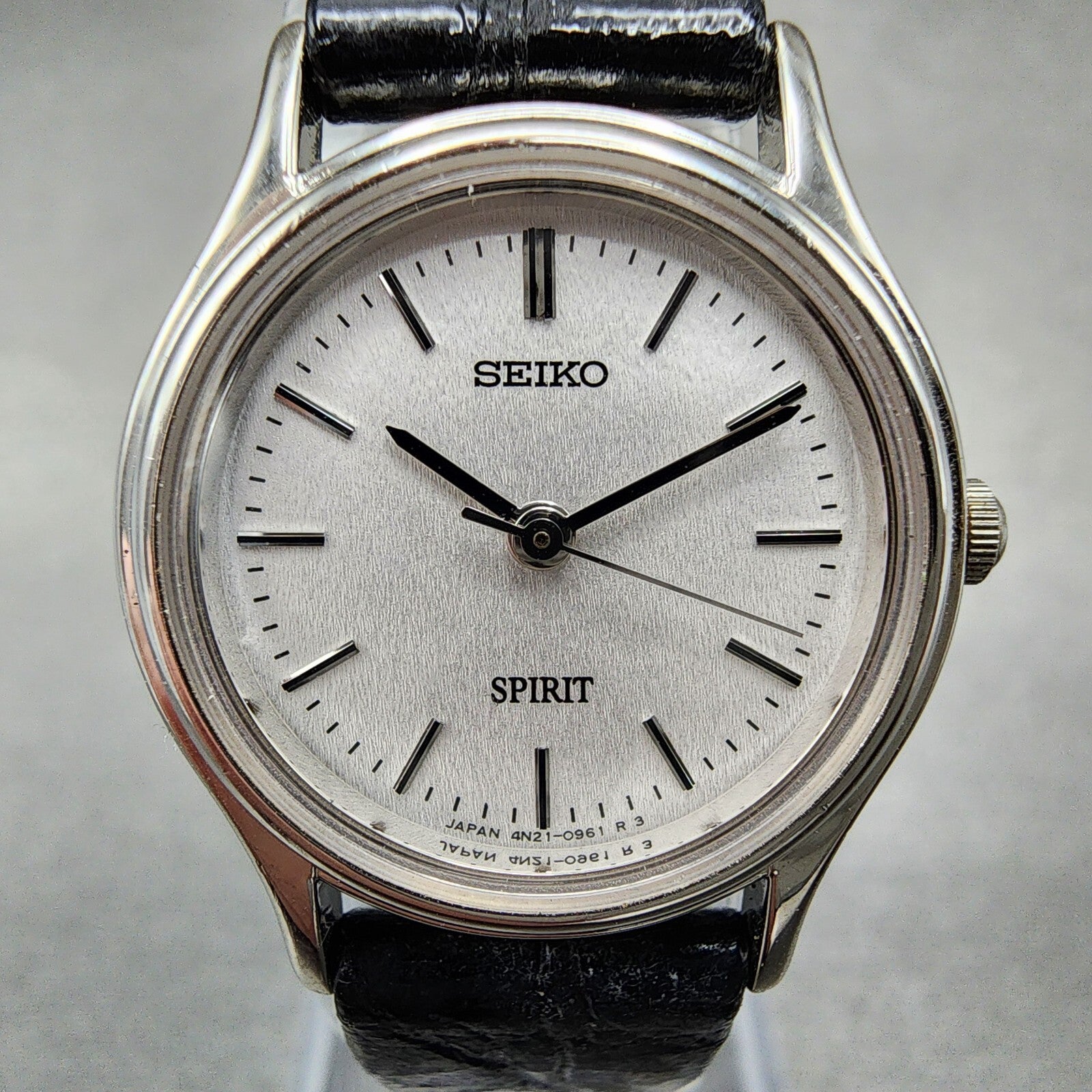 Seiko Spirt Watch Women 24mm White Dial Silver Tone Round 4n210450 New Battery1