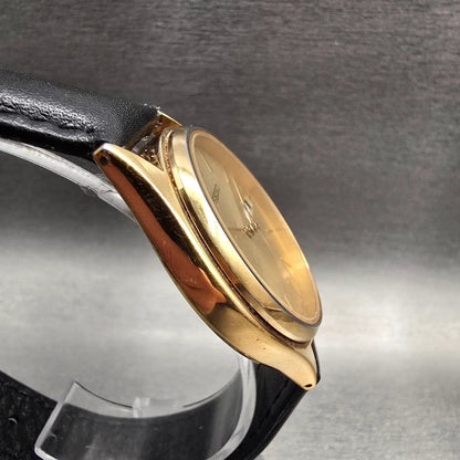 Seiko Watch Men 35mm Champagne Dial Gold Tone Daydate Round 7N43-8A99 New Batt3