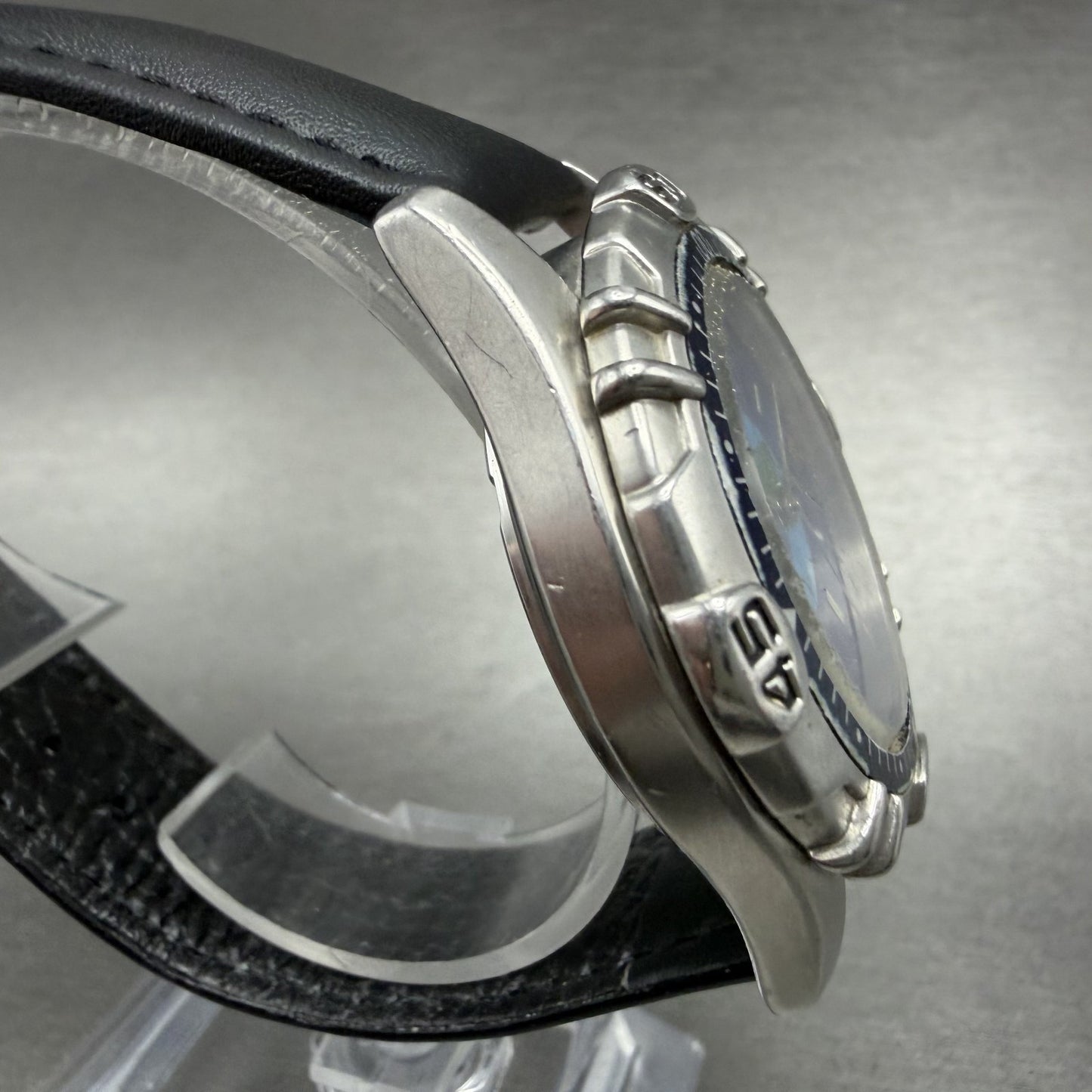 P Guionnet GMT Watch Men 40mm Blue Dial Steel Date Round  New Battery3