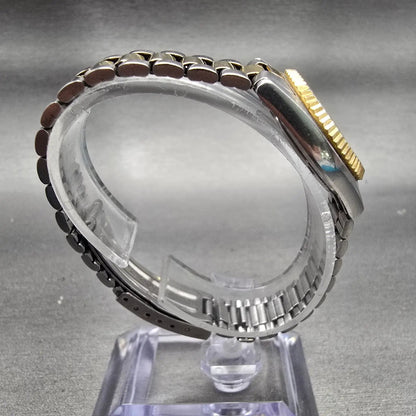 Seiko SQ Watch Women 24mm Silver Dial Two Tone Daydate Round 3E23-0A69 New Batt8