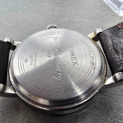 Timex The Waterbury Watch Men 40mm Gray Dial Silver TW2P58700 New Battery READ9