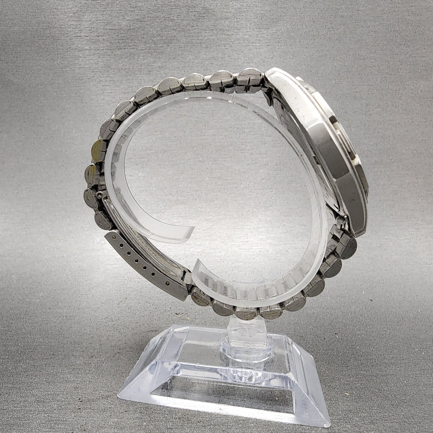 ALBA Dive Watch Men 41mm White Dial Silver Tone Daydate Round V7438B60 PARTS10