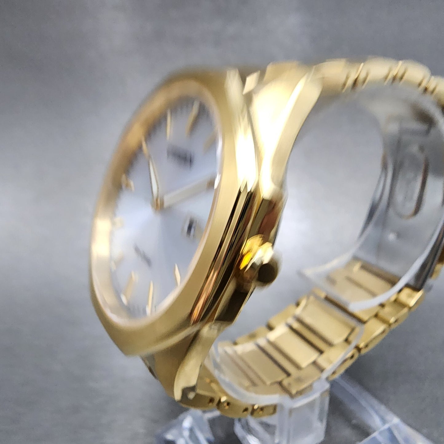 Citizen EcoDrive Corso Watch Men 40mm Silver Dial Gold Tone Date BM749257A2