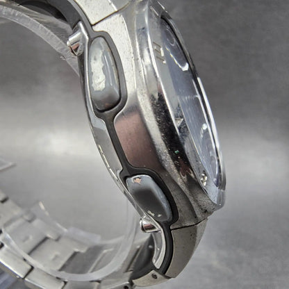 Casio WVA-400J Watch Men 42mm Blue Dial Silver Alarm Chrono WaveCeptor PARTS 674