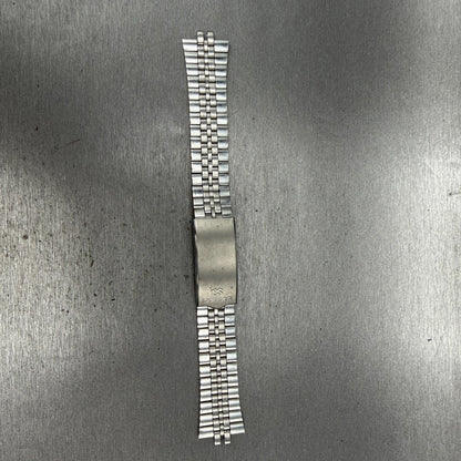 Seiko SQ Bracelet 20mm Stainless Steel Silver Tone Tri Folding Clasp VTG Japan0