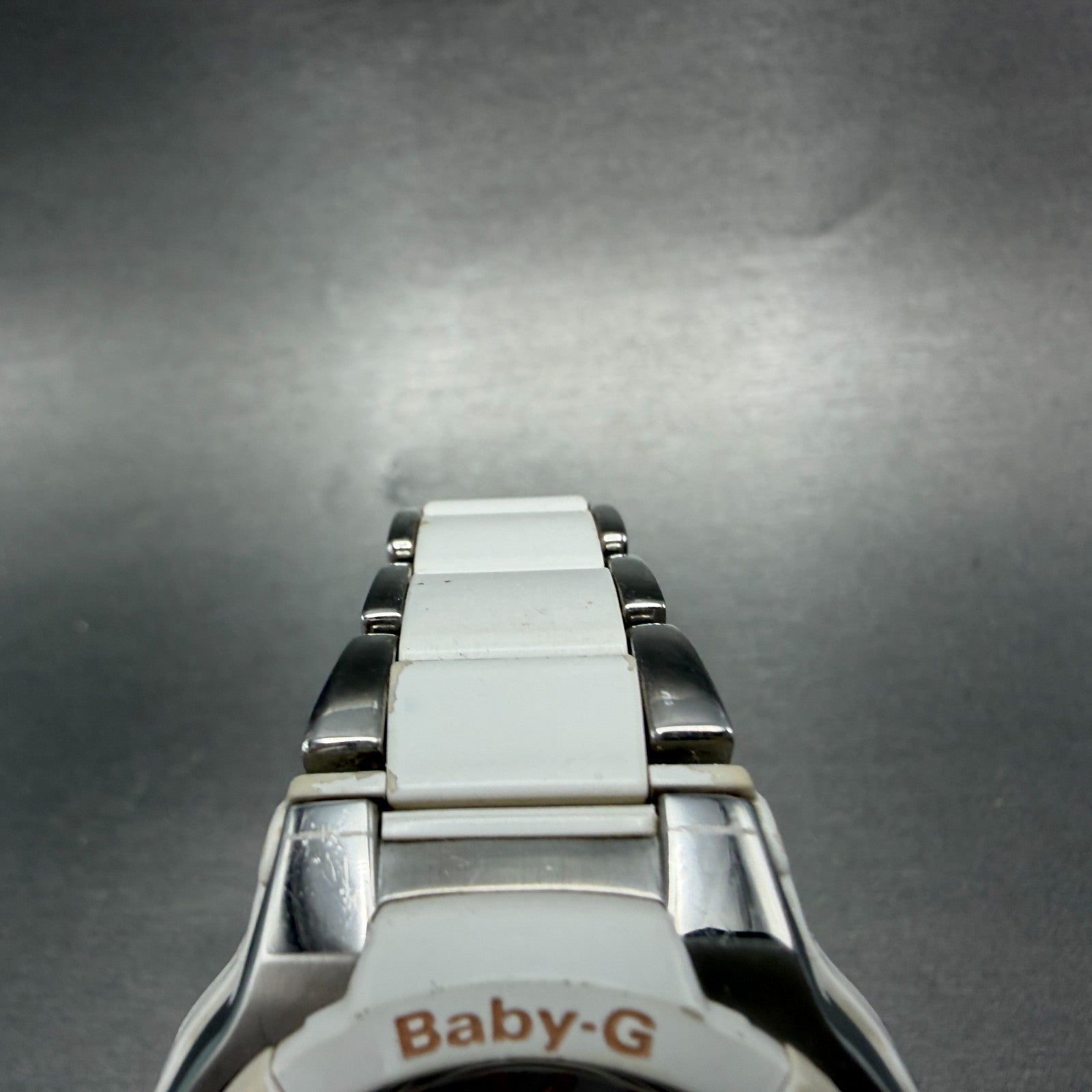 Casio Baby-G Watch Women 38mm White Dial Silver Tone Analog Digital Solar ABC4