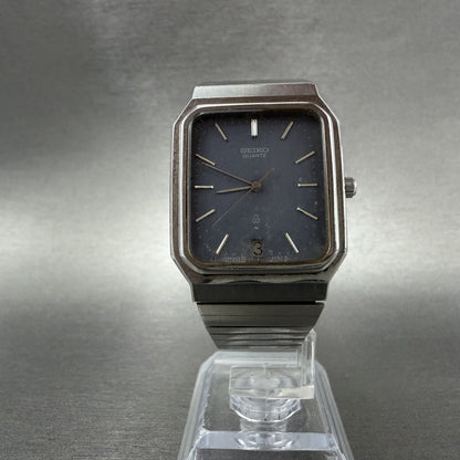 Seiko Tank Watch Men 29mm Gray Dial Silver Tone Date 2632-5000 New Battery READ!5