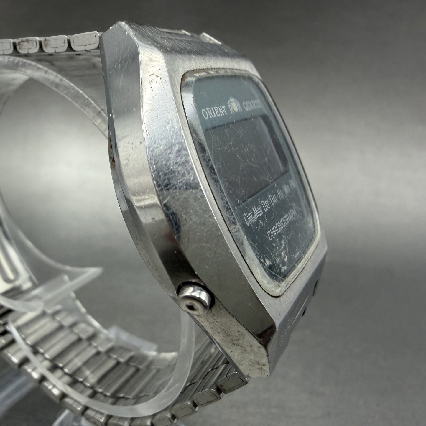 Orient Digital Watch Men 37mm Blue Dial Silver Chronograph TS611125-40 PARTS4