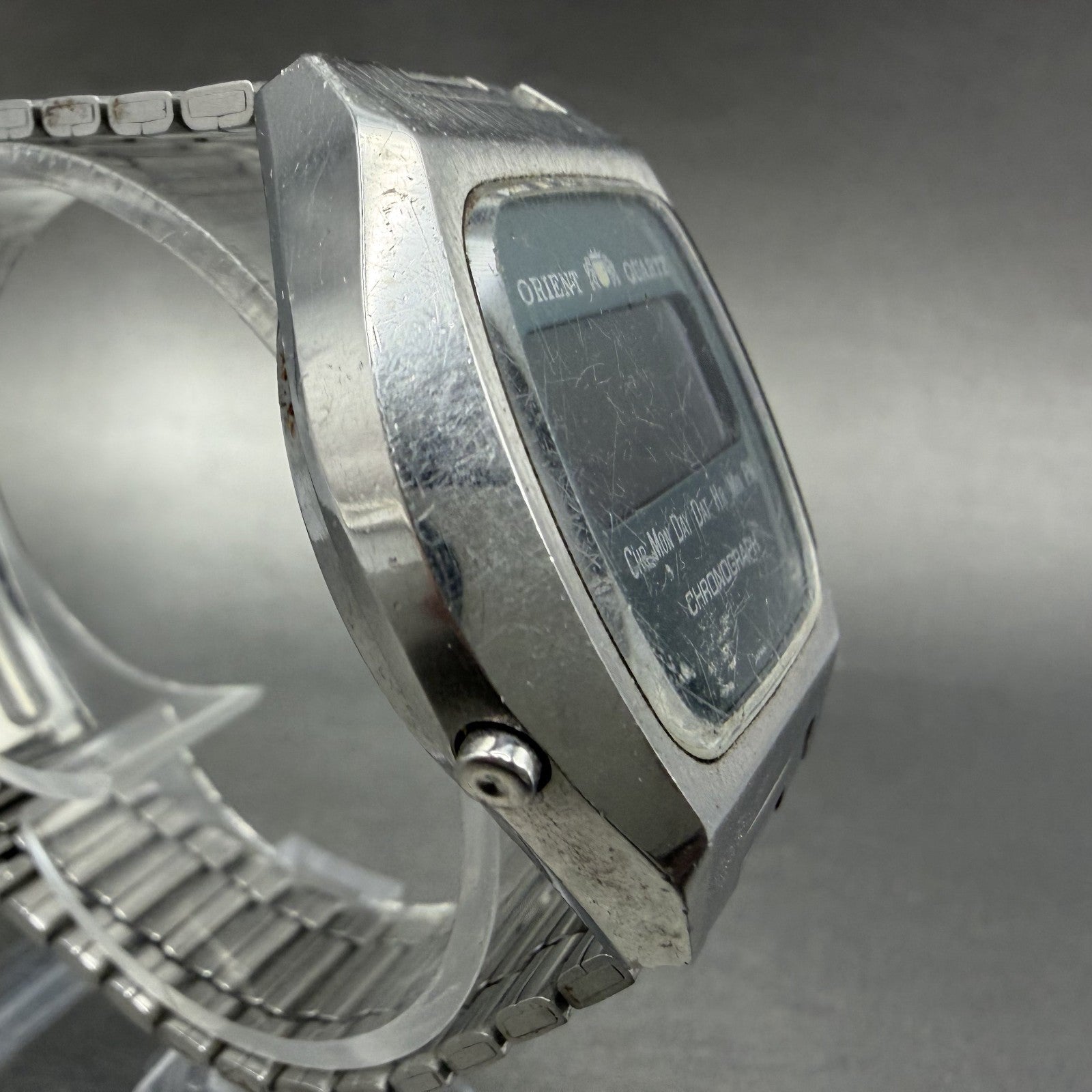 Orient Digital Watch Men 37mm Blue Dial Silver Chronograph TS611125-40 PARTS4