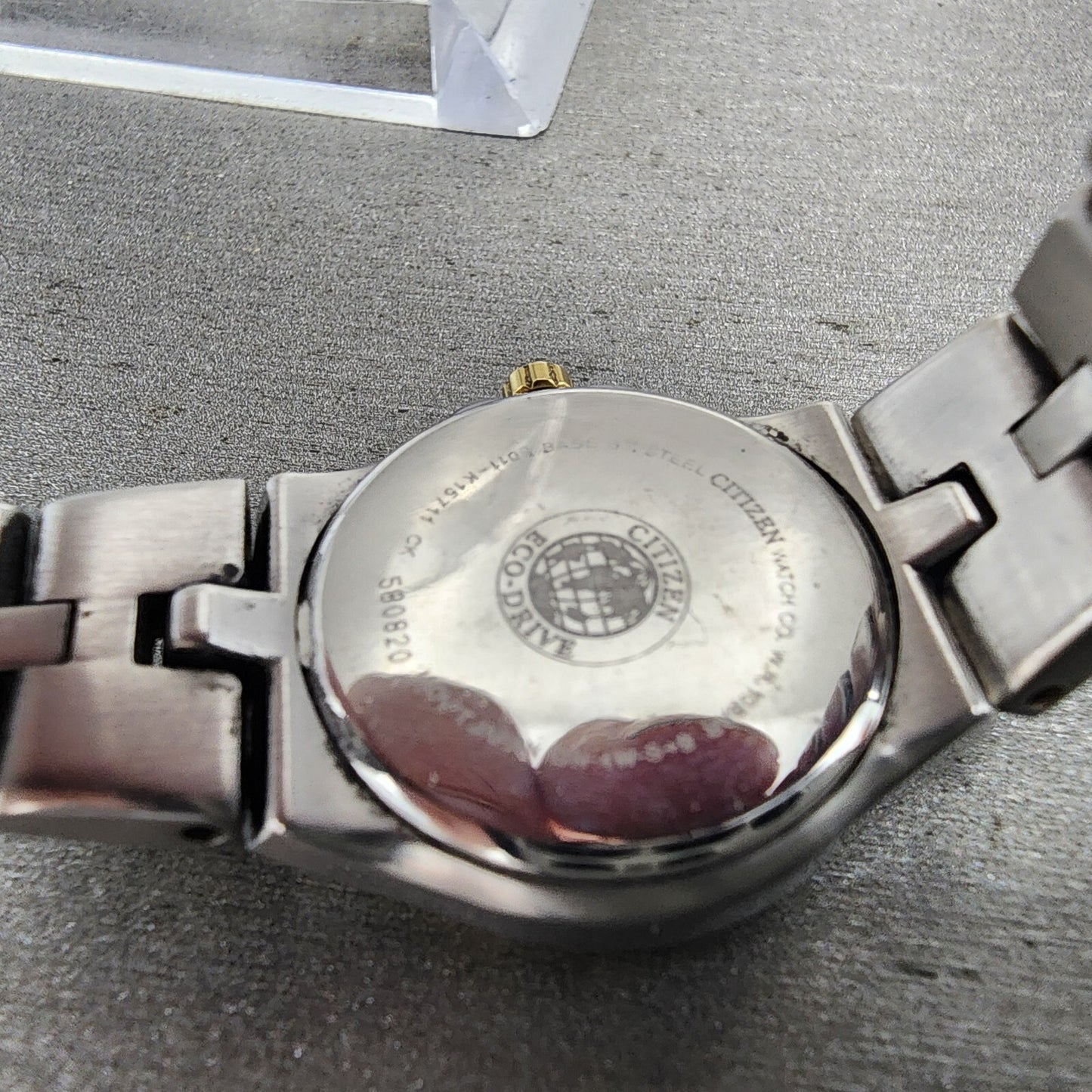 Citizen EcoDrive Watch Women 24mm Blue Dial Two Tone Date E011K15711 Runs9