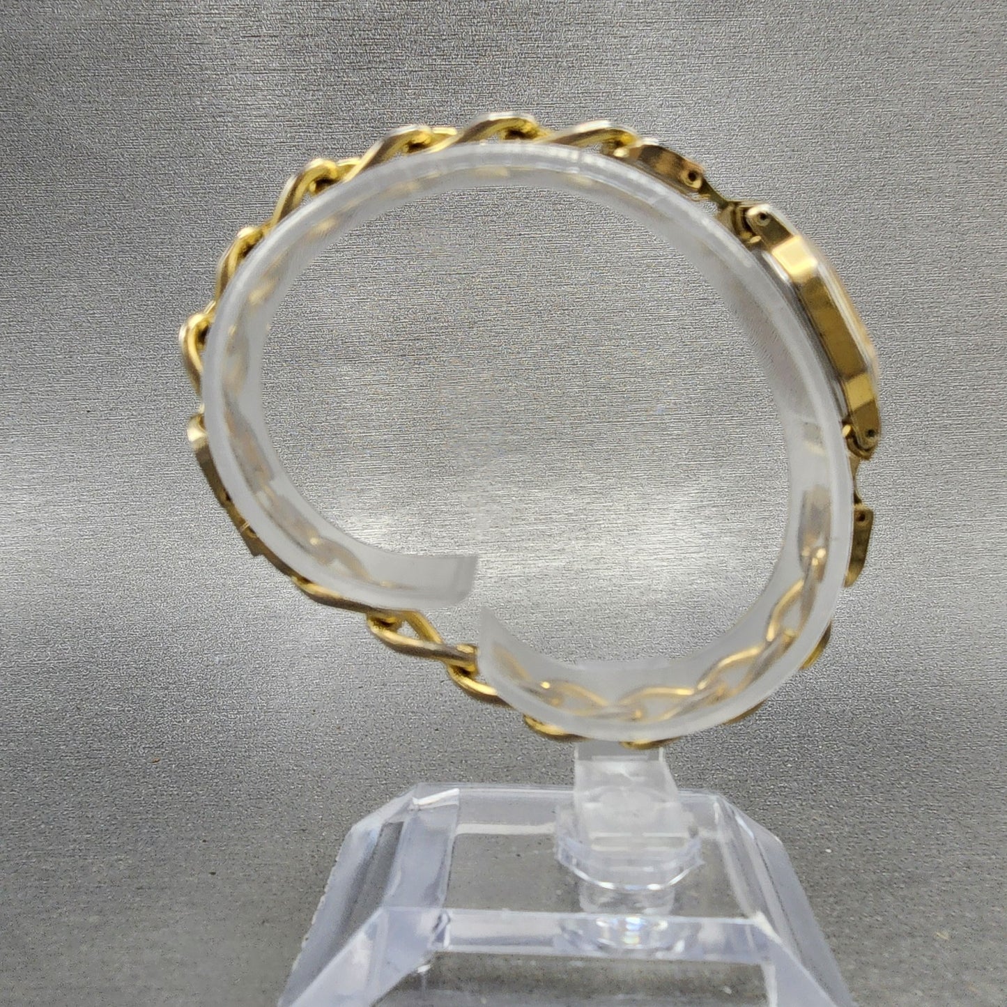 Seiko Watch Women 16mm Champagne Dial Gold Tone Octagon 2C205760 New Battery AB8