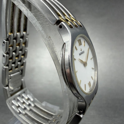 Movado Esperanza Watch Women 23mm White Dial Two Tone Round 84-25-811 New Batt3