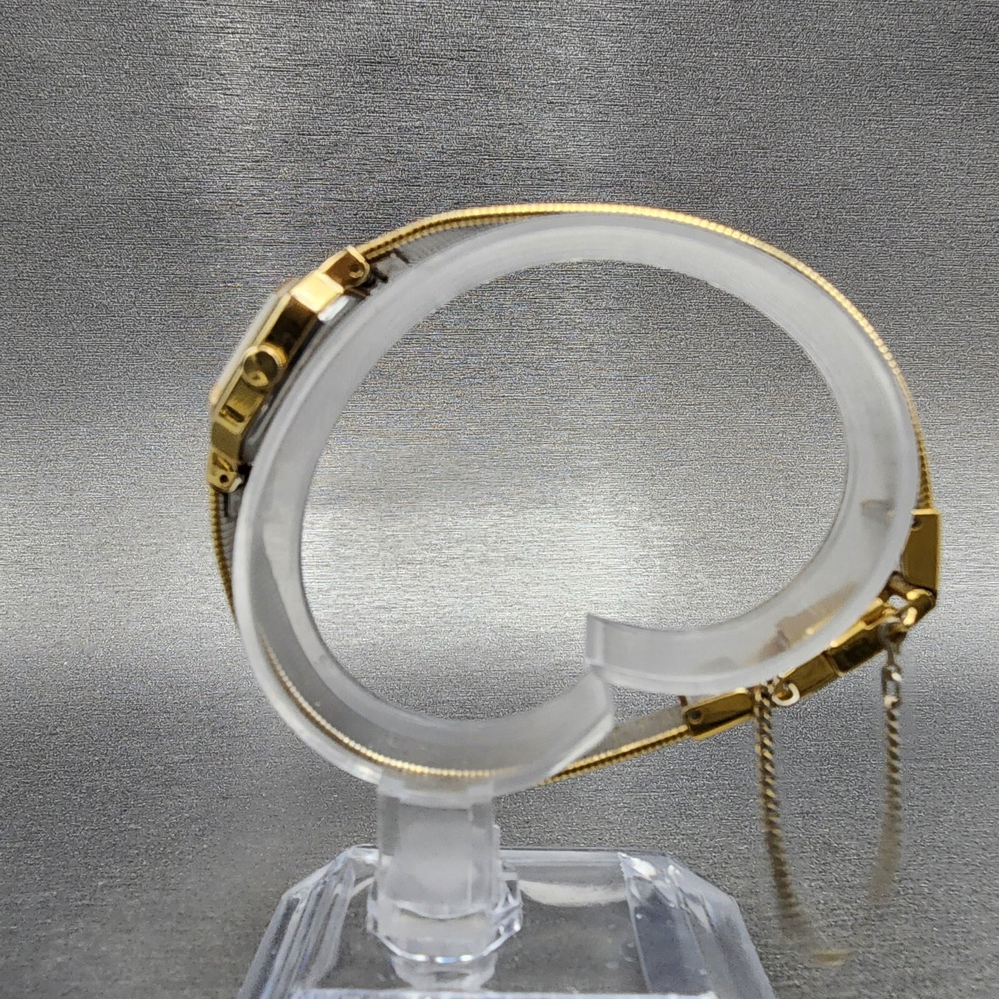 VTG Seiko Watch Women 17mm Silver Dial Gold Tone Octagon 2B205019 New Battery6