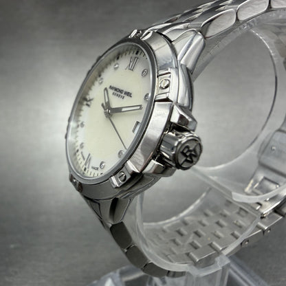 Raymond Weil Tango Watch Women 30mm MOP Dial Steel Diamonds 5960 New Battery2
