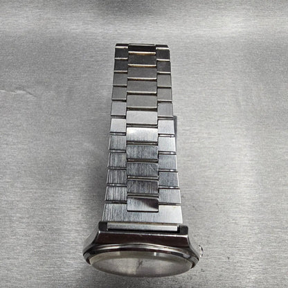 Seiko SQ Watch Men 35mm White Dial Silver Daydate Round 8223-8029 Chevron NewBat4