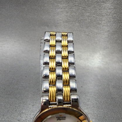 Citizen Elegance Watch Women 23mm MOP Dial Two Tone Round 3220325303 NewBattery4