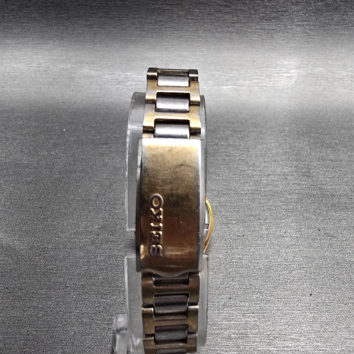 Seiko Automatic Watch Women 24mm Black Dial Gold Tone Daydate 2206-0770 Works JP7