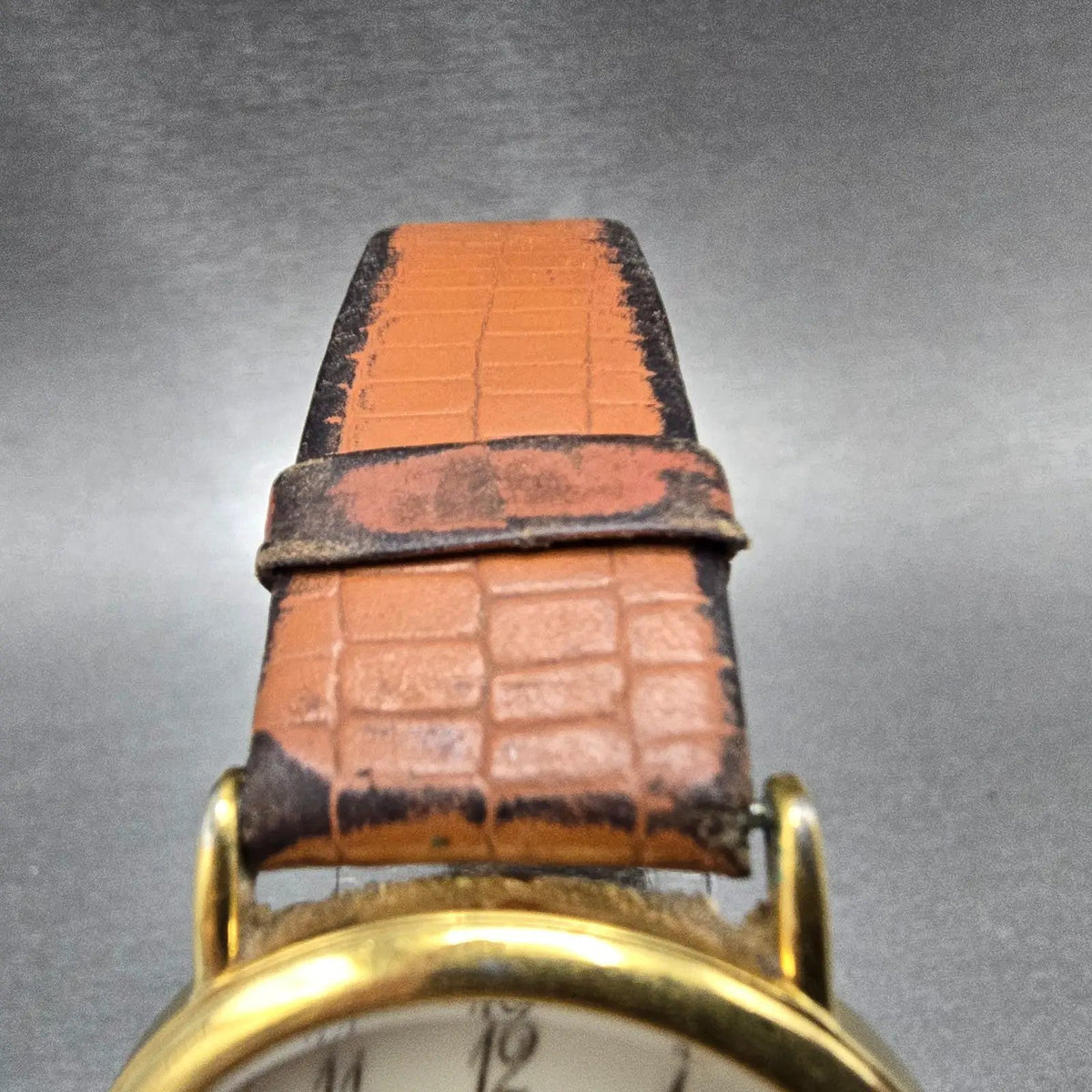 Seiko Watch Men 34mm White Cream Dial Gold Tone Date 7N22-8A09 PARTS5