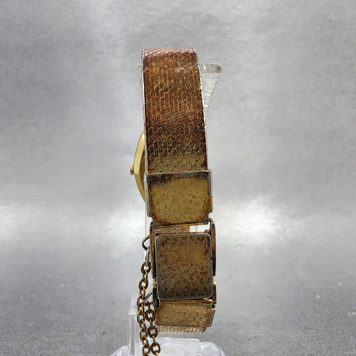 Seiko Watch Women 21mm Champagne Dial Gold Tone Rectangle 433210 New Battery7