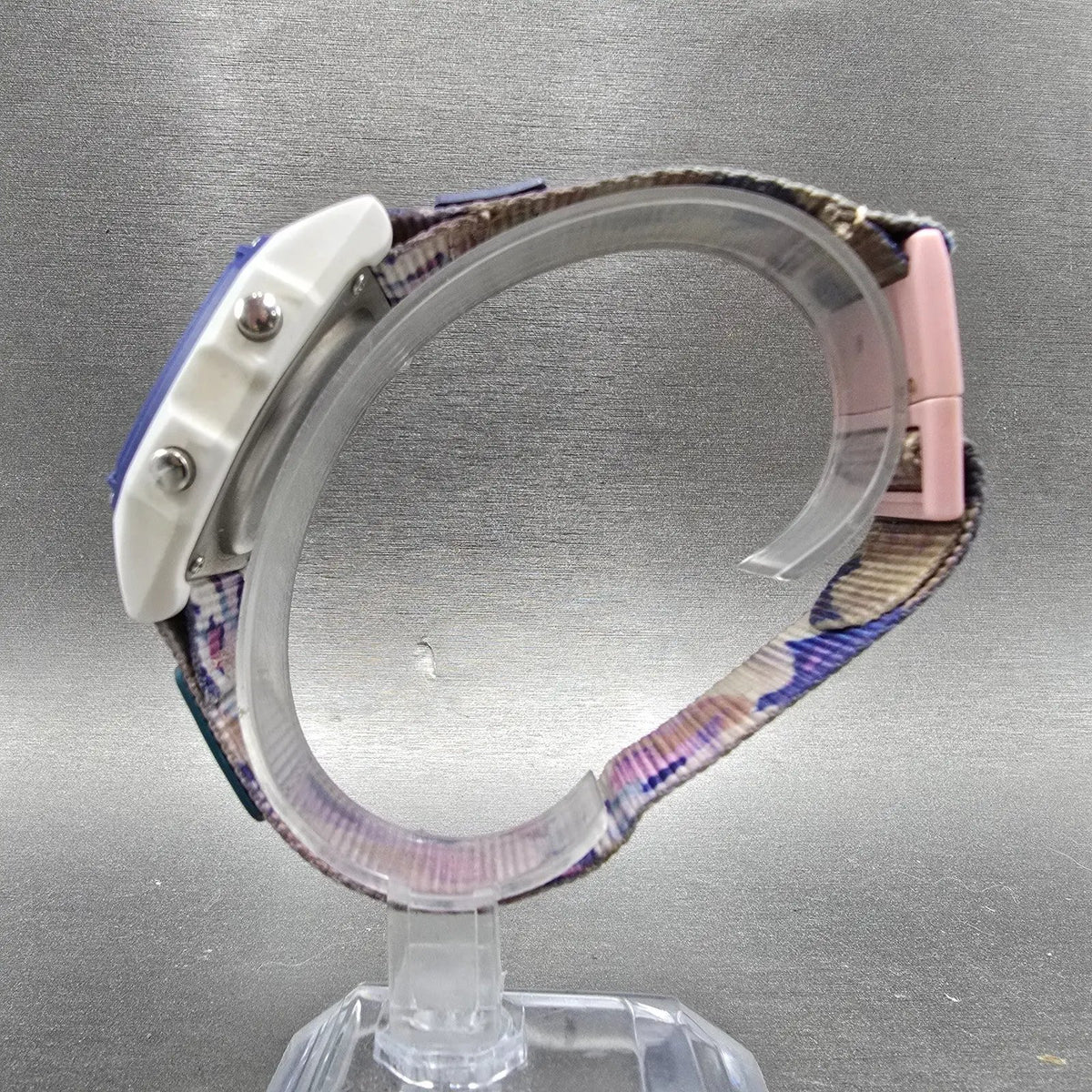 Freestyle Shark Watch Men 38mm Pink White Purple Alarm Chrono Daydate Works6