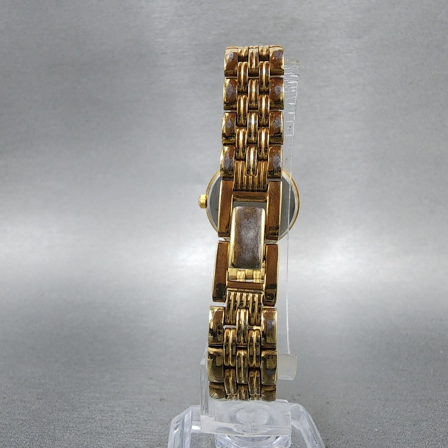 Seiko Watch Women 23mm Champagne Dial Gold Tone Date Round 7N820228 New Battery7