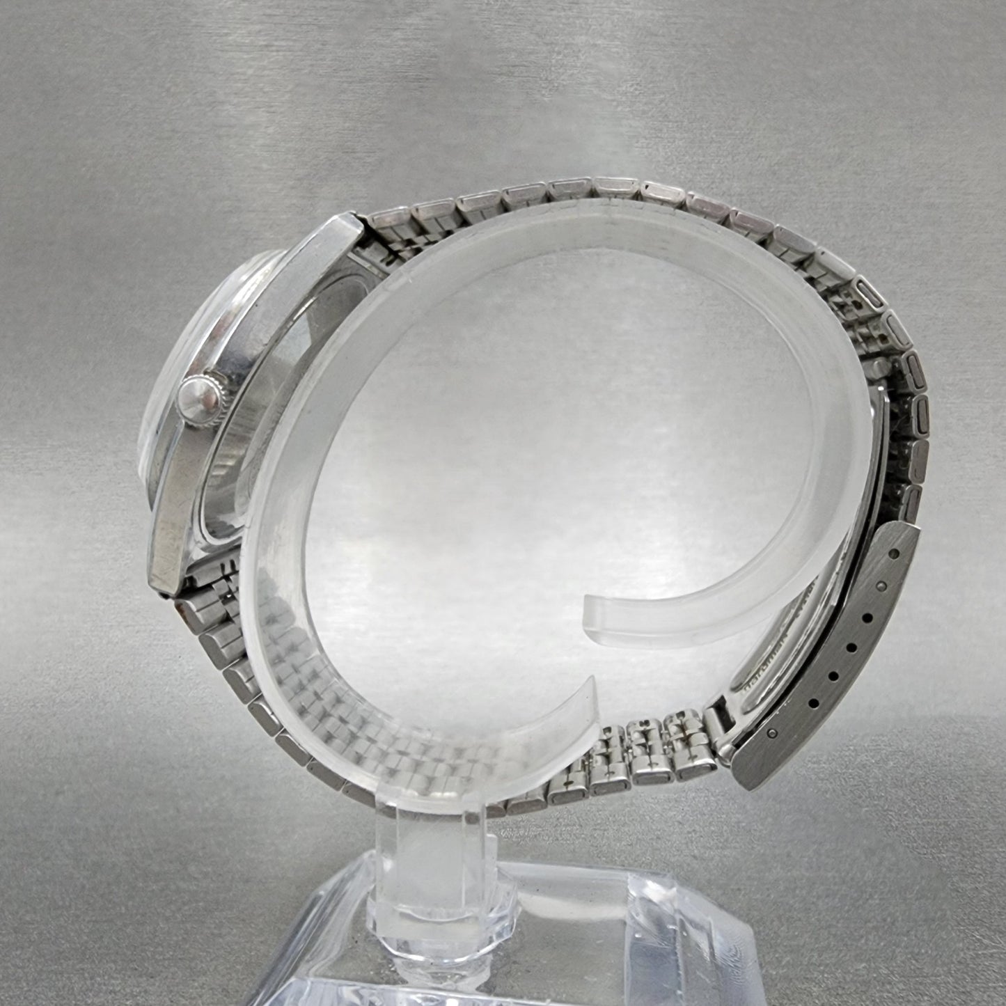 Seiko Lord Matic Watch Men 35mm Silver Dial Silver Tone Daydate 56067000 Runs6