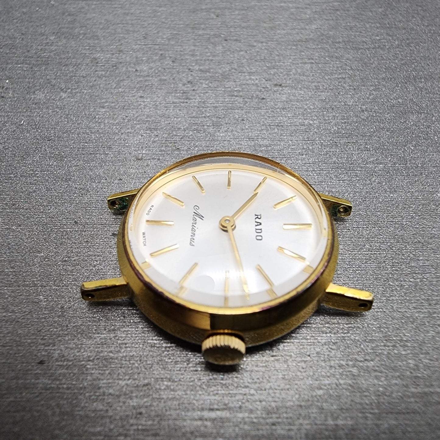 Rado Marianeis Watch Women 24mm White Dial Gold Tone Round Manual Wind Runs5