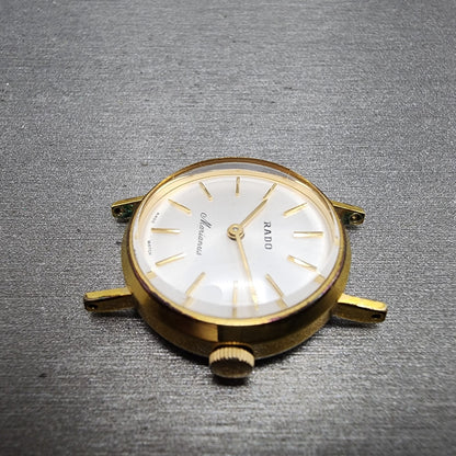 Rado Marianeis Watch Women 24mm White Dial Gold Tone Round Manual Wind Runs5