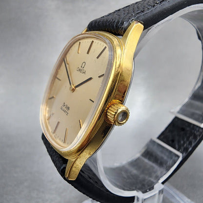 Omega Deville Watch Men 31mm Champagne Dial Gold Tone 1910073 New Battery2