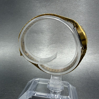 Hamilton Watch Women 16mm White Dial Gold Tone Oval New Battery Vintage8