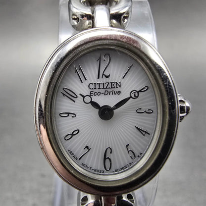 Citizen Eco-Drive Watch Women 18mm White Dial Silver Tone B023-S021774 Runs11