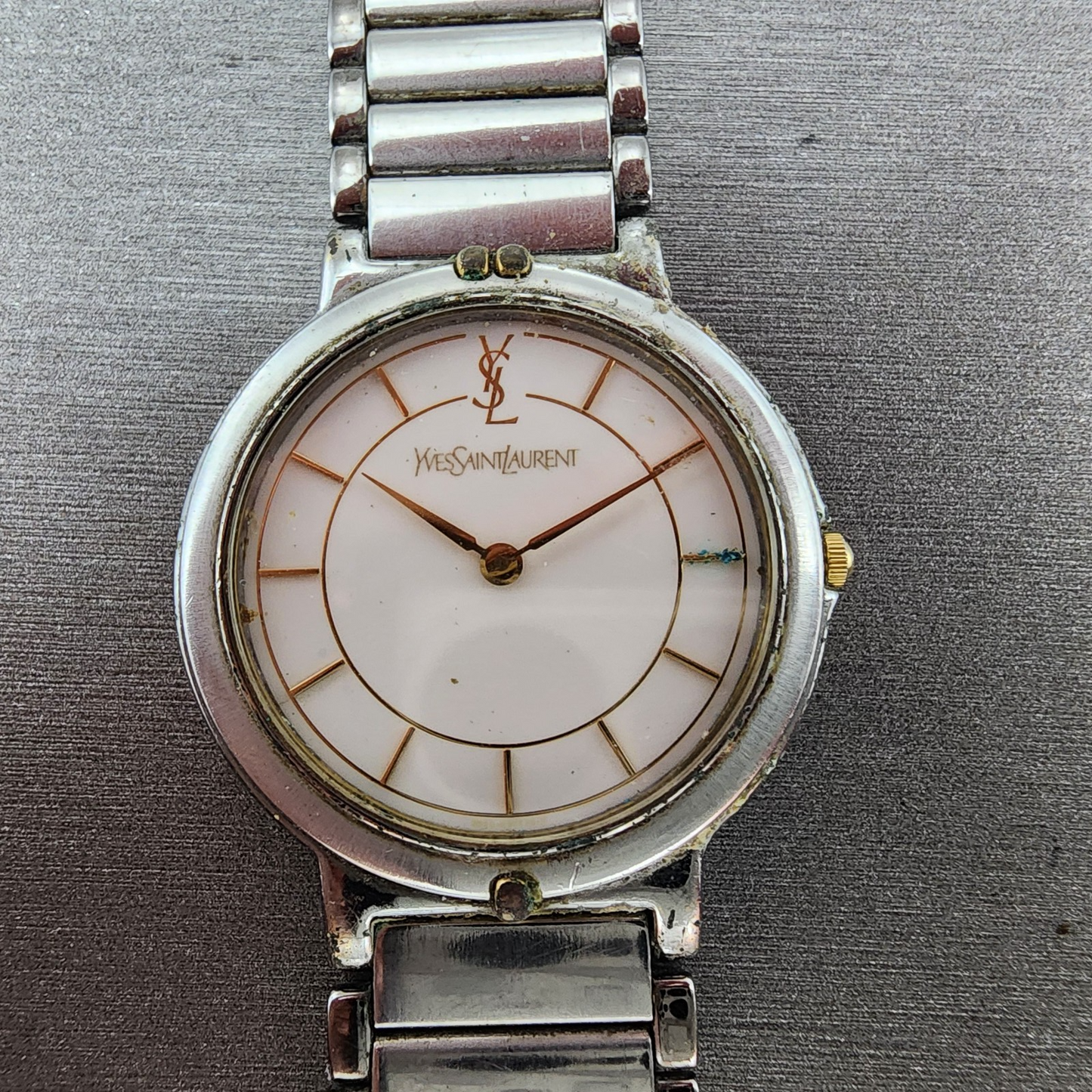 Yves Saint Laurent Watch Women 30mm White Dial Two Tone 2823268458 PARTS0