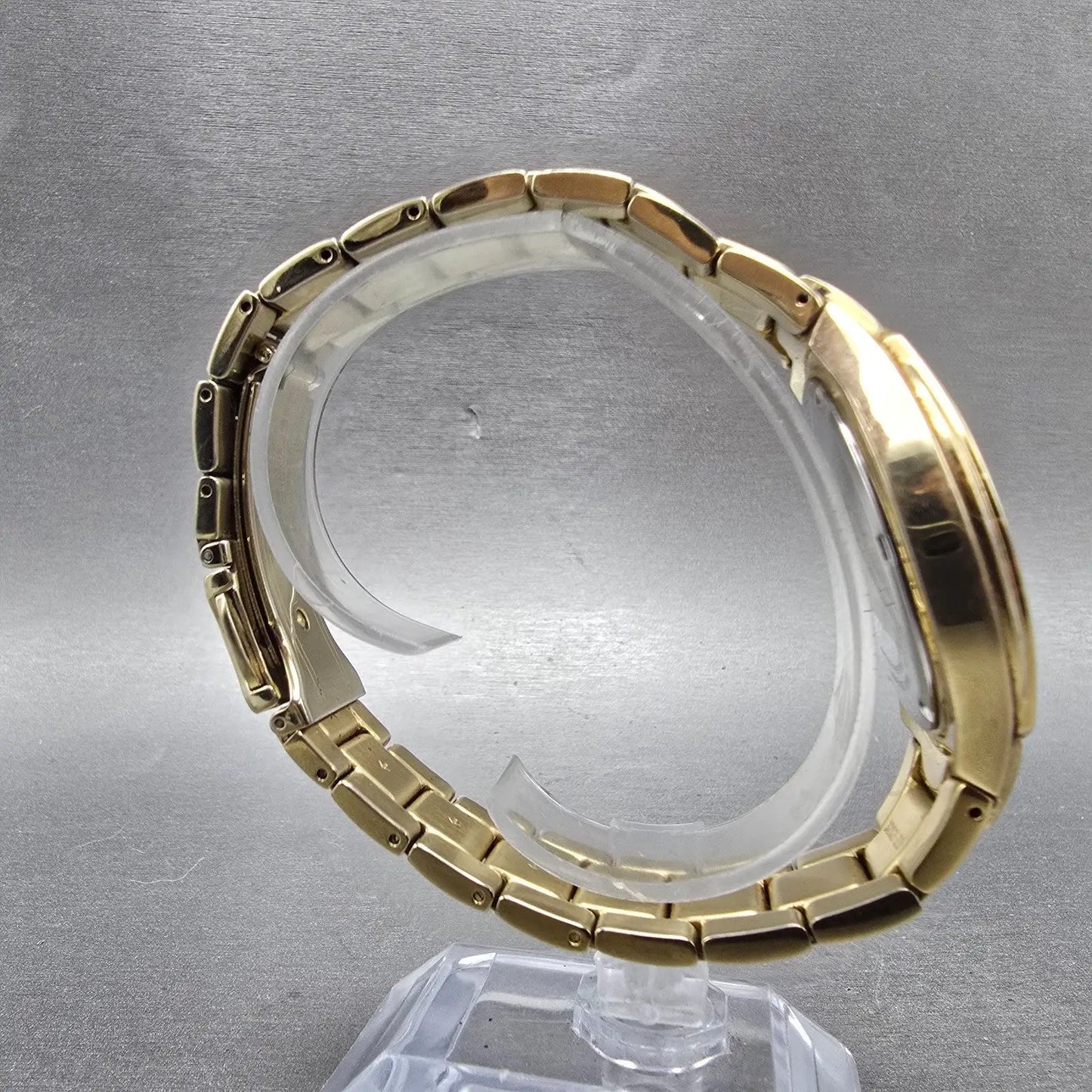 Seiko Watch Men 38mm Brown Dial Gold Tone Date Round 7N42-0BC0 PARTS Vintage9