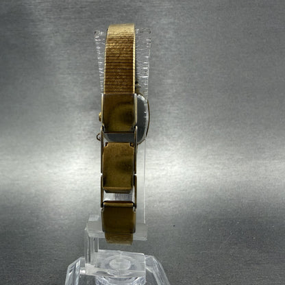 Citizen Seven Watch Women 17mm Champagne Dial Gold Tone Rectangle New Battery BD7
