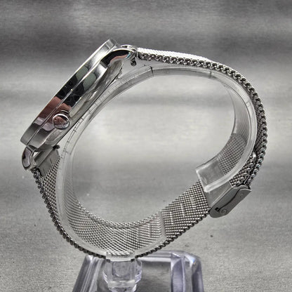 Skagen Hagen Watch Men 40mm Silver Dial Silver Tone Date Round SKW6281 New Batt6