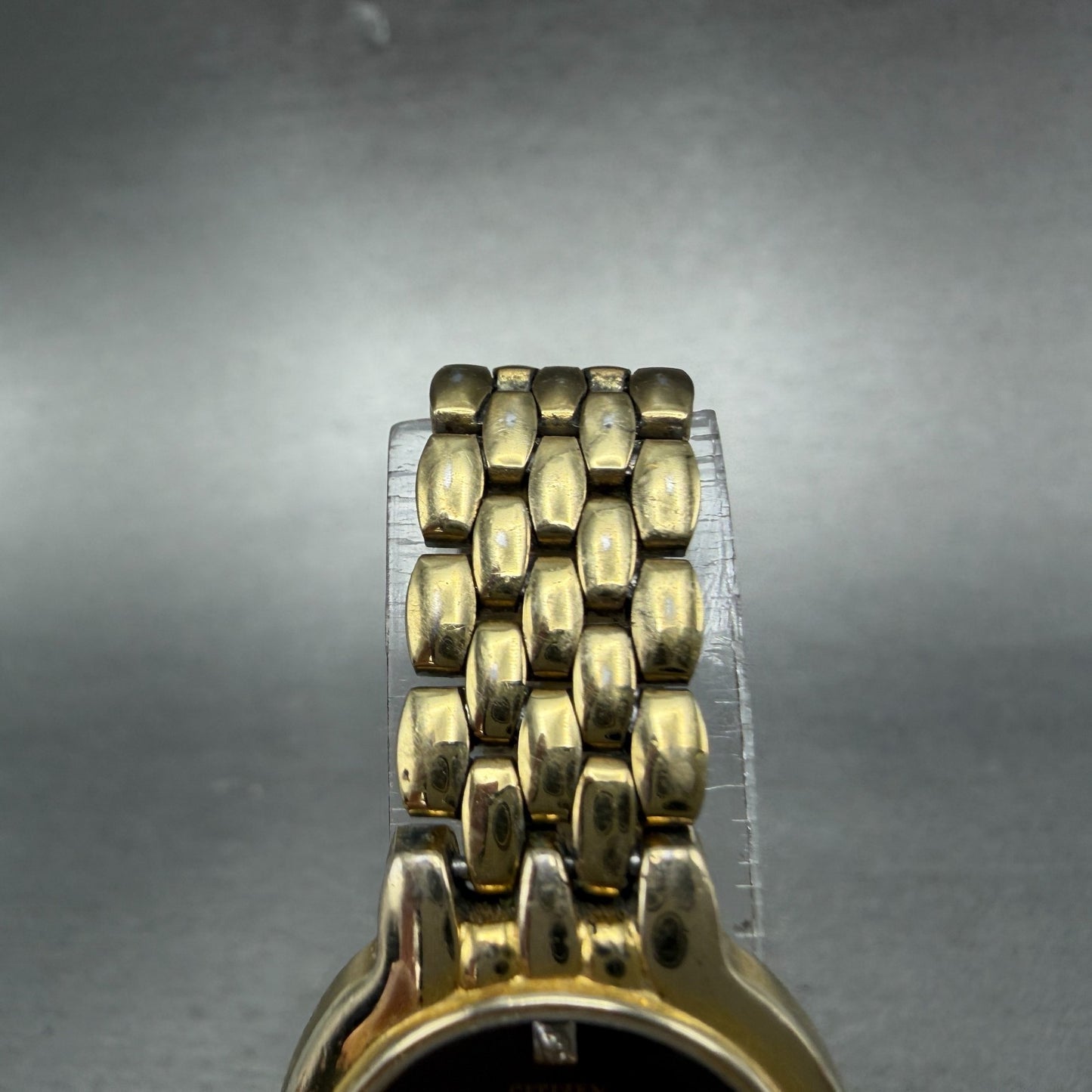 Citizen Watch Women 22mm Black Dial Gold Tone Round 1020-S54554 New Batterygf4