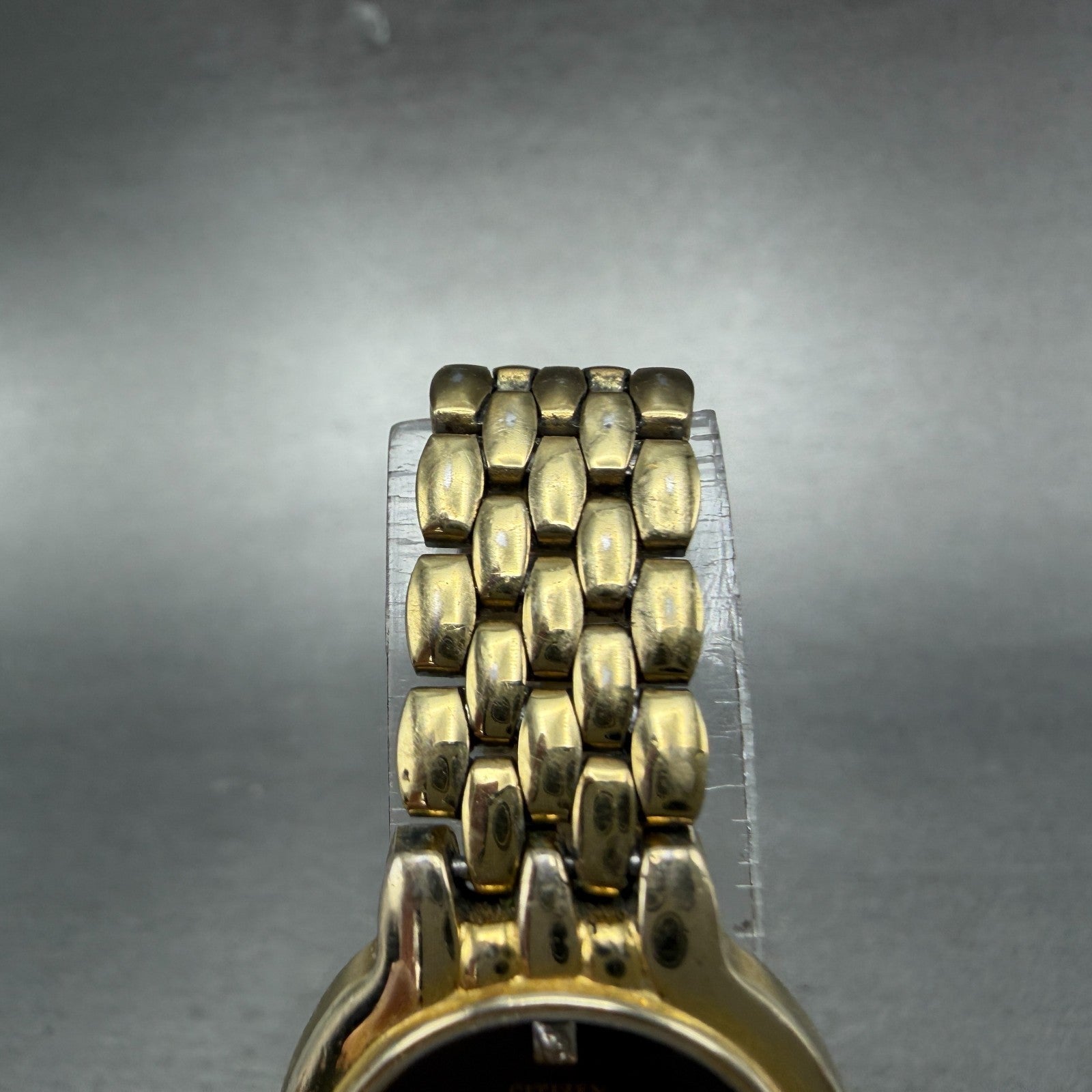 Citizen Watch Women 22mm Black Dial Gold Tone Round 1020-S54554 New Batterygf4