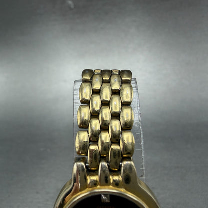 Citizen Watch Women 22mm Black Dial Gold Tone Round 1020-S54554 New Batterygf4