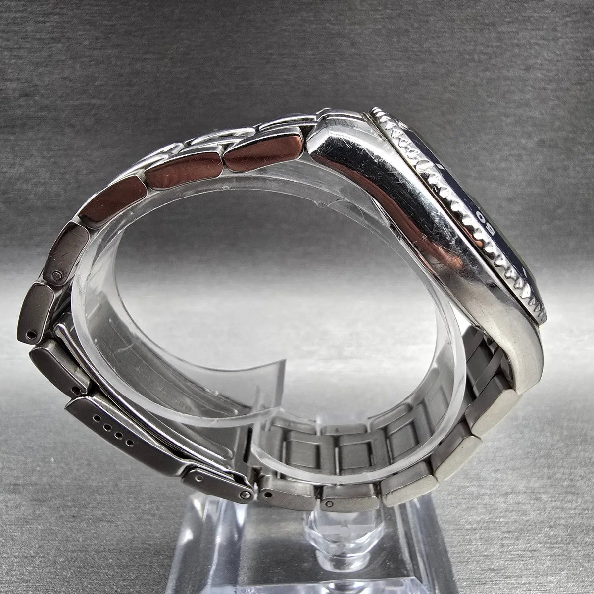 Bulova Marine Star Watch Men 41mm Blue Dial Silver Daydate Round 98C62 New Bat8
